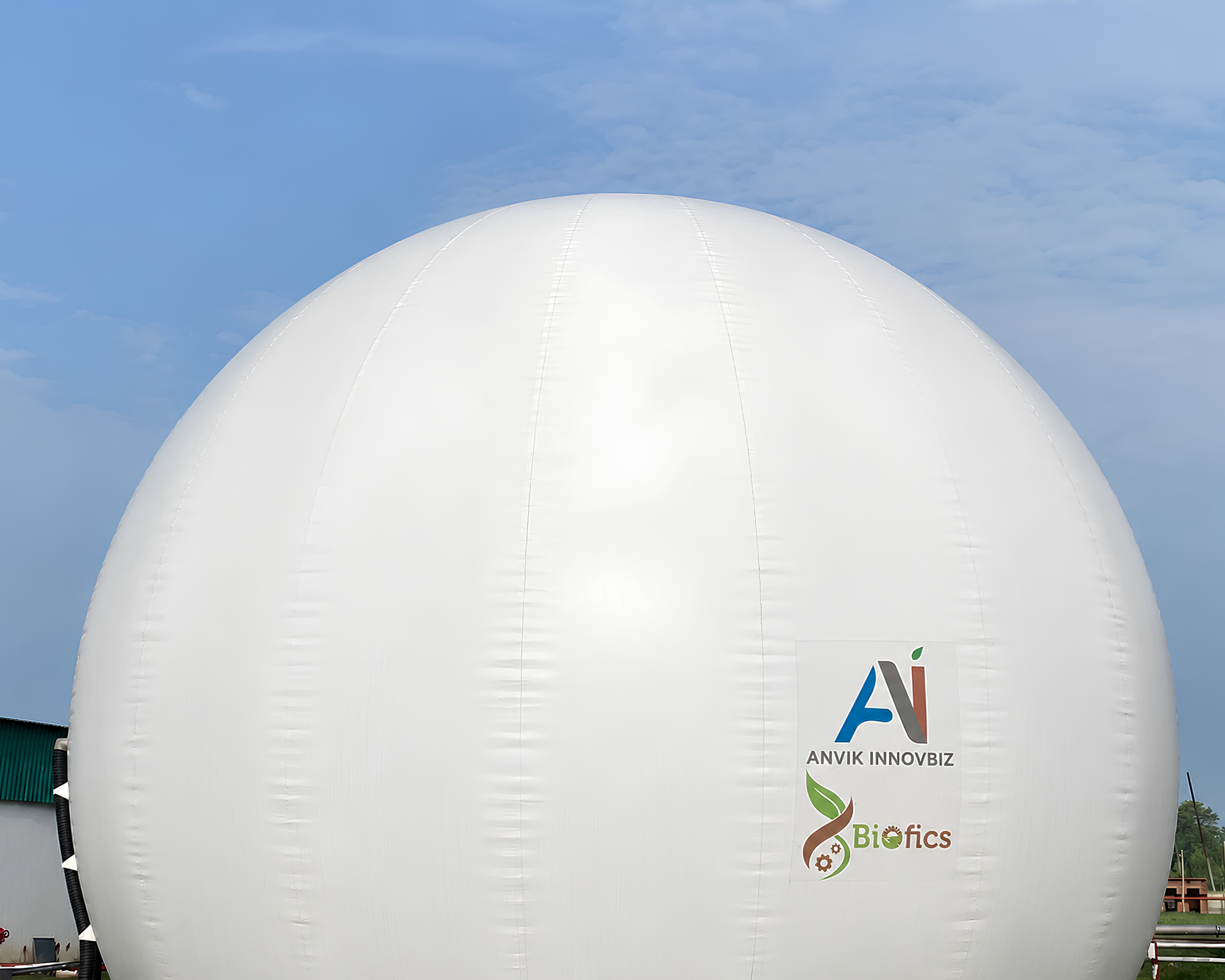 Biogas plant infrastructure and piping installation at Anvik Innovbiz facility